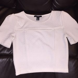 Crop top with slight chest cut out